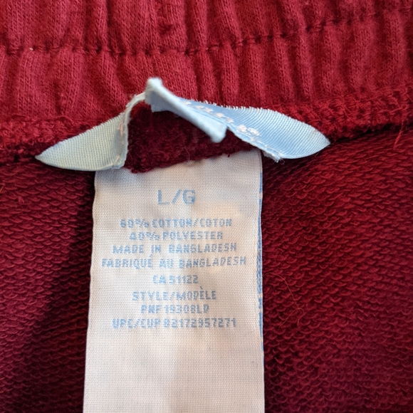 Comfy Athleisure Burgundy Pants, Size Women L - Picture 7 of 11